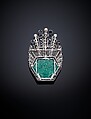 Aigrette, Paul Iribe (French, Angoulême 1883–1935 Roquebrune-Cap-Martin), Platinum, set with emerald, sapphires, diamonds, and pearls